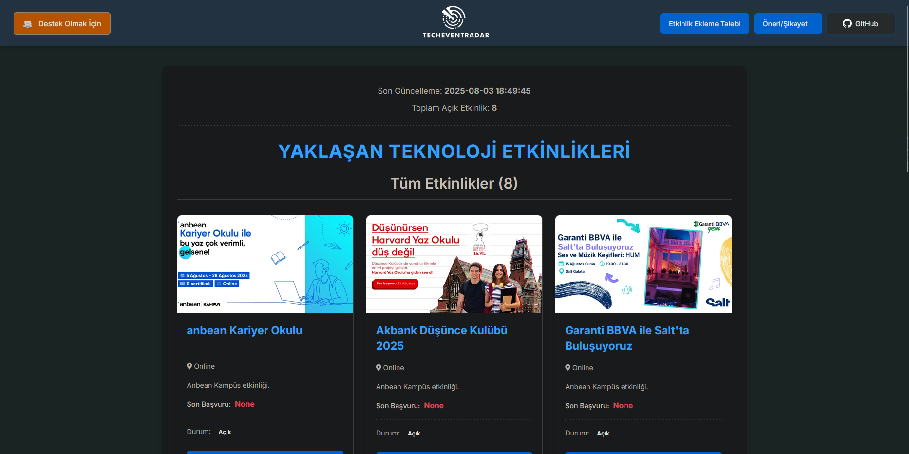 EventRadar Screenshot